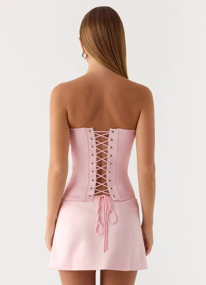 All My Ladies Low Rise Mini Skirt - Petal Pink