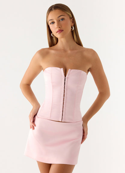 All My Ladies Low Rise Mini Skirt - Petal Pink