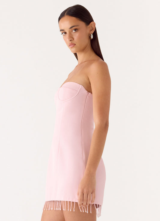 Arista Strapless Mini Dress - Pink