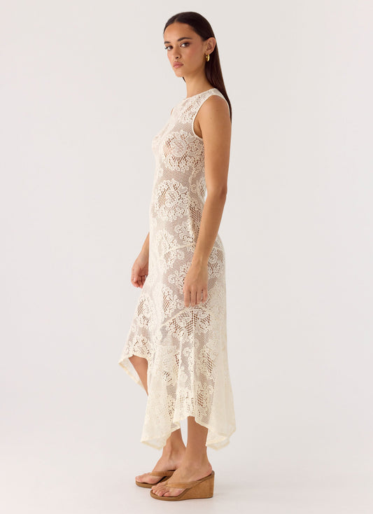 Janayia Midi Dress - Ivory