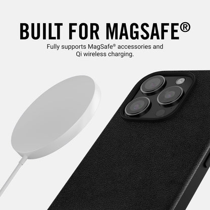 Ridge Phone Case - Midnight Black Leather - iPhone 16